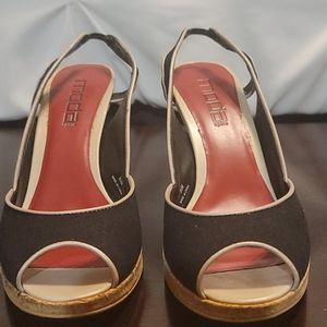 Back Denim Moda Slingbacks